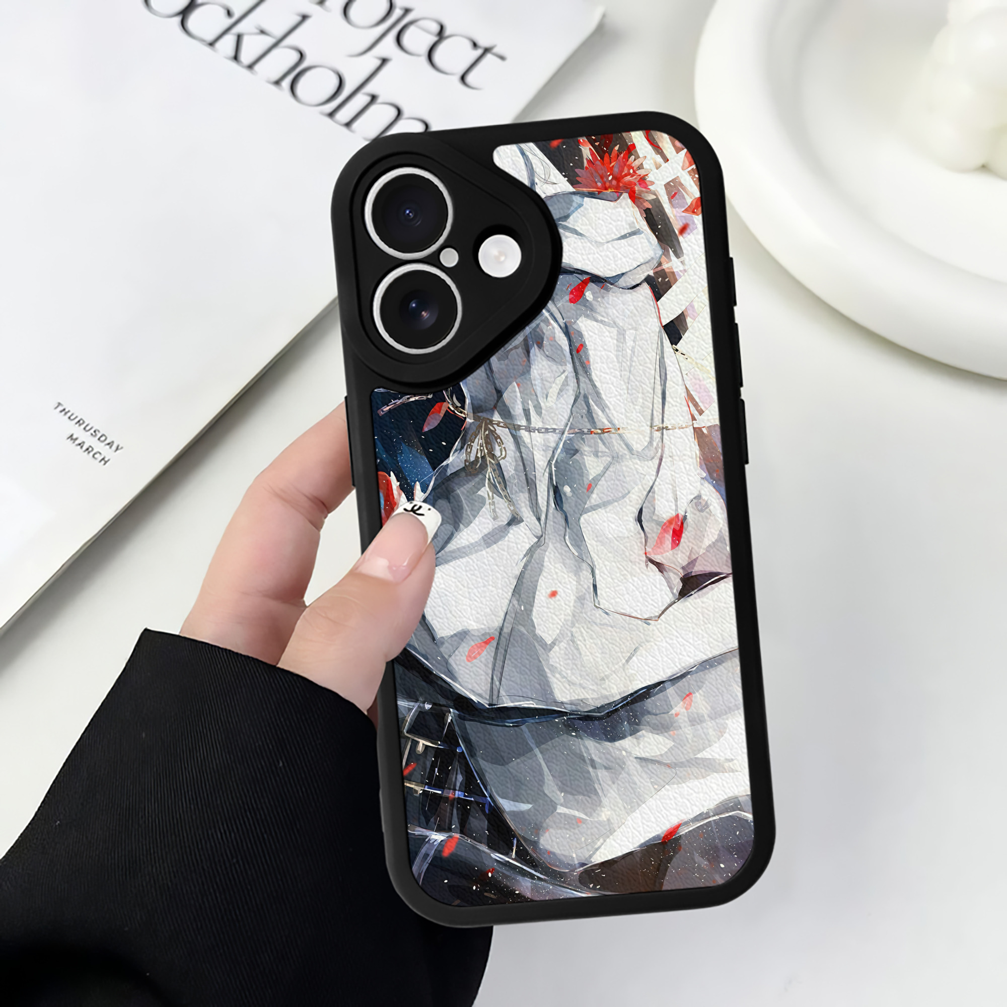 （画像用） 刀剣乱舞 Touken Ranbu 【iPhone 16シリーズ対応】シリコンスマホケース（レザー調） 材質：シリコン